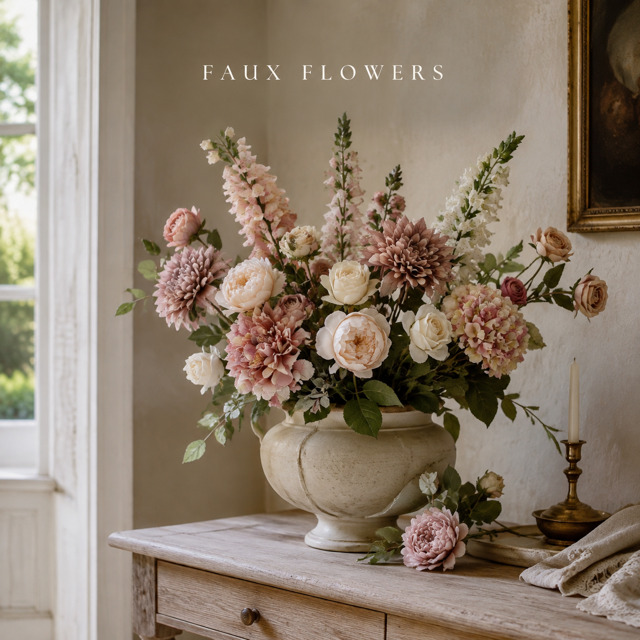 Explore our stunning Faux Flowers collection — beautifully crafted artificial blooms and botanicals that look and feel remarkably lifelike. 