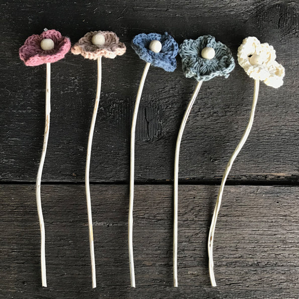 East of India Crochet flower-Cream petals