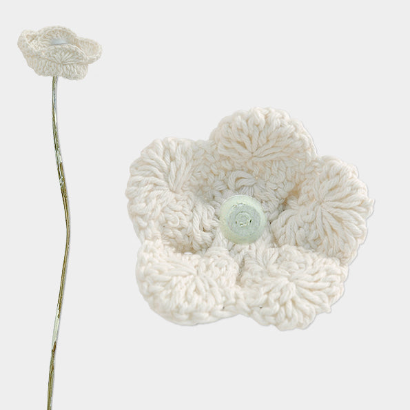 East of India Crochet flower-Cream petals