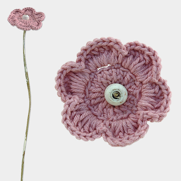 East of India Crochet flower-Dark pink