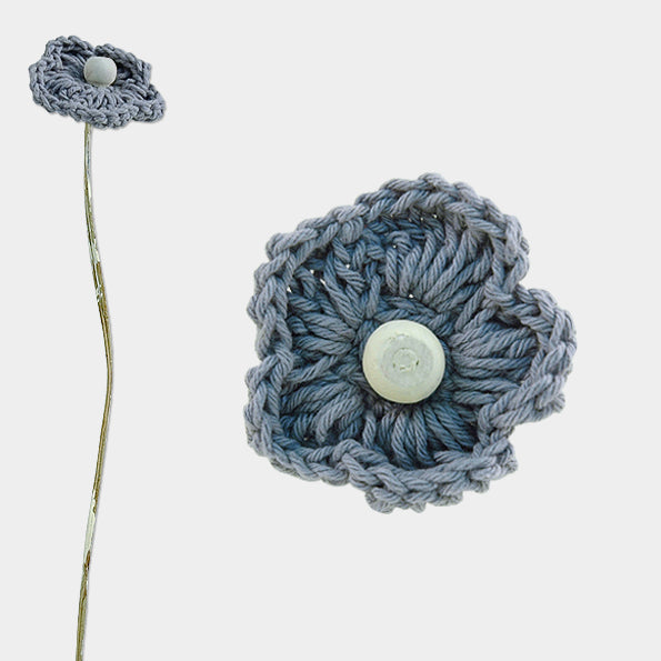 East of India Crochet flower-Dark blue
