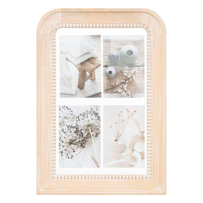 Wooden hanging photo frame from Cornucopia Home and Gift, featuring a natural wood finish and space for displaying photos.