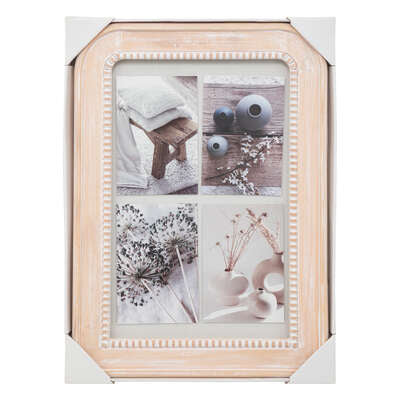 Wooden hanging photo frame by Cornucopia Home and Gift featuring a rustic design with space for displaying favorite photos.