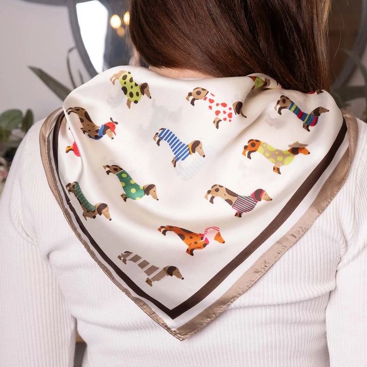 Miniature Dachshund Satin Necktie