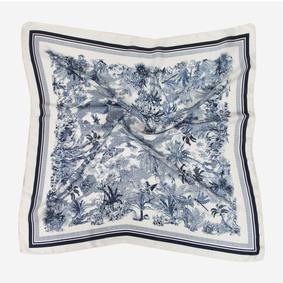 Muted Jungle Blue Satin Necktie