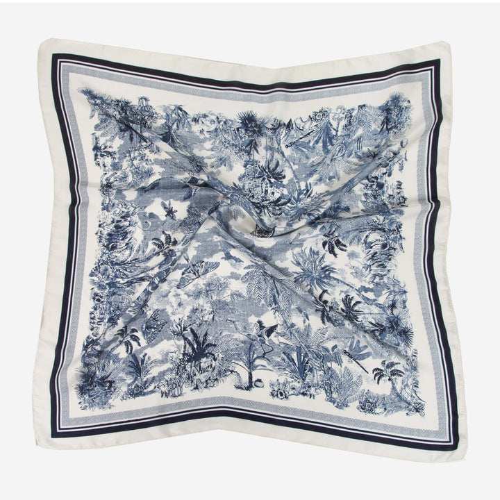 Muted Jungle Blue Satin Necktie