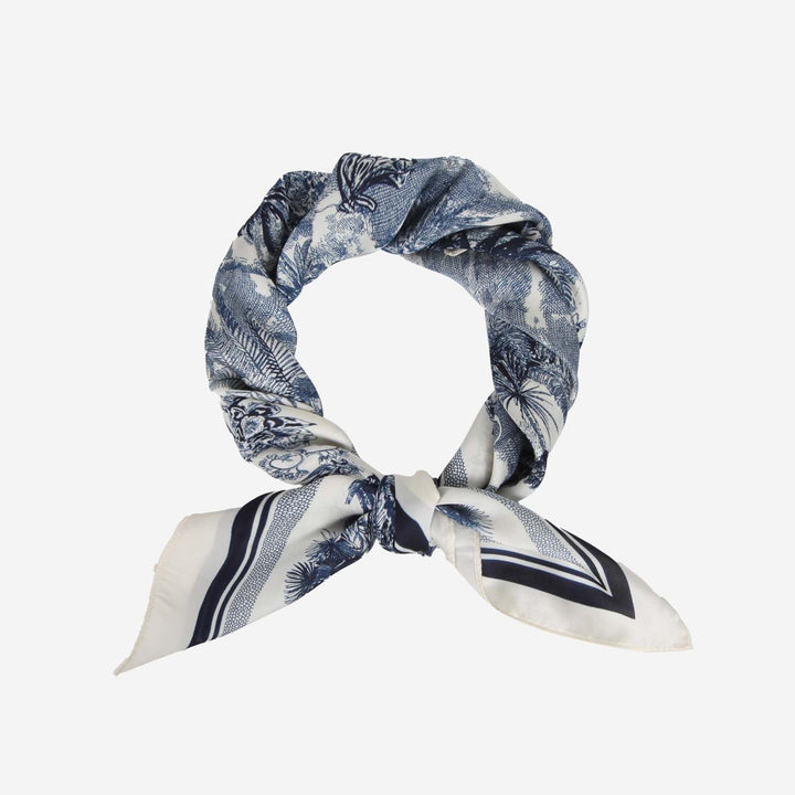 Muted Jungle Blue Satin Necktie