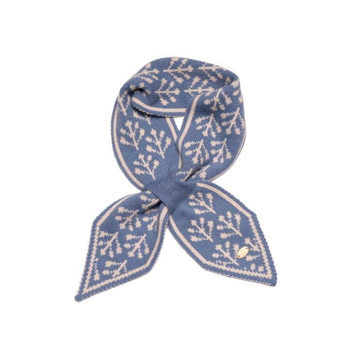 Blue Mistletoe Pull-Through Scarf