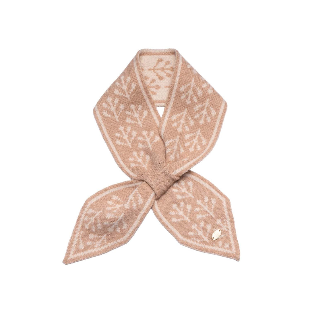 Caramel Mistletoe Pull-Through Scarf