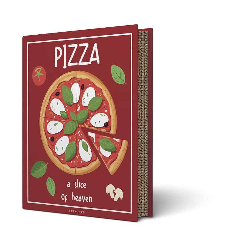 Cornucopia Home and Gift 2-piece pizza set with wood cutting board and pizza cutter for slicing and serving pizza.