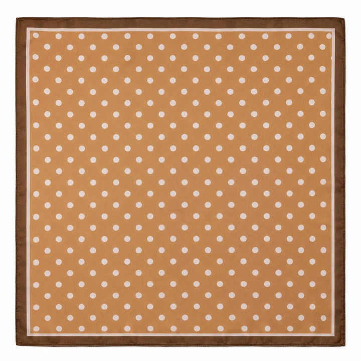 Small Polka Dot Faux Silk Square Scarf - Plum