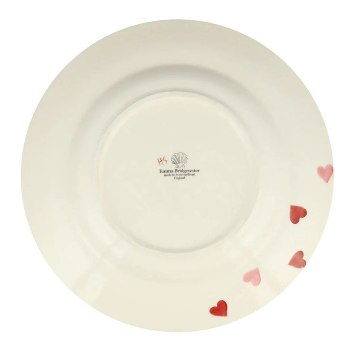 Emma Bridgewater Pink Hearts 10.5-inch decorative plate with pink heart pattern, ideal for display or serving.