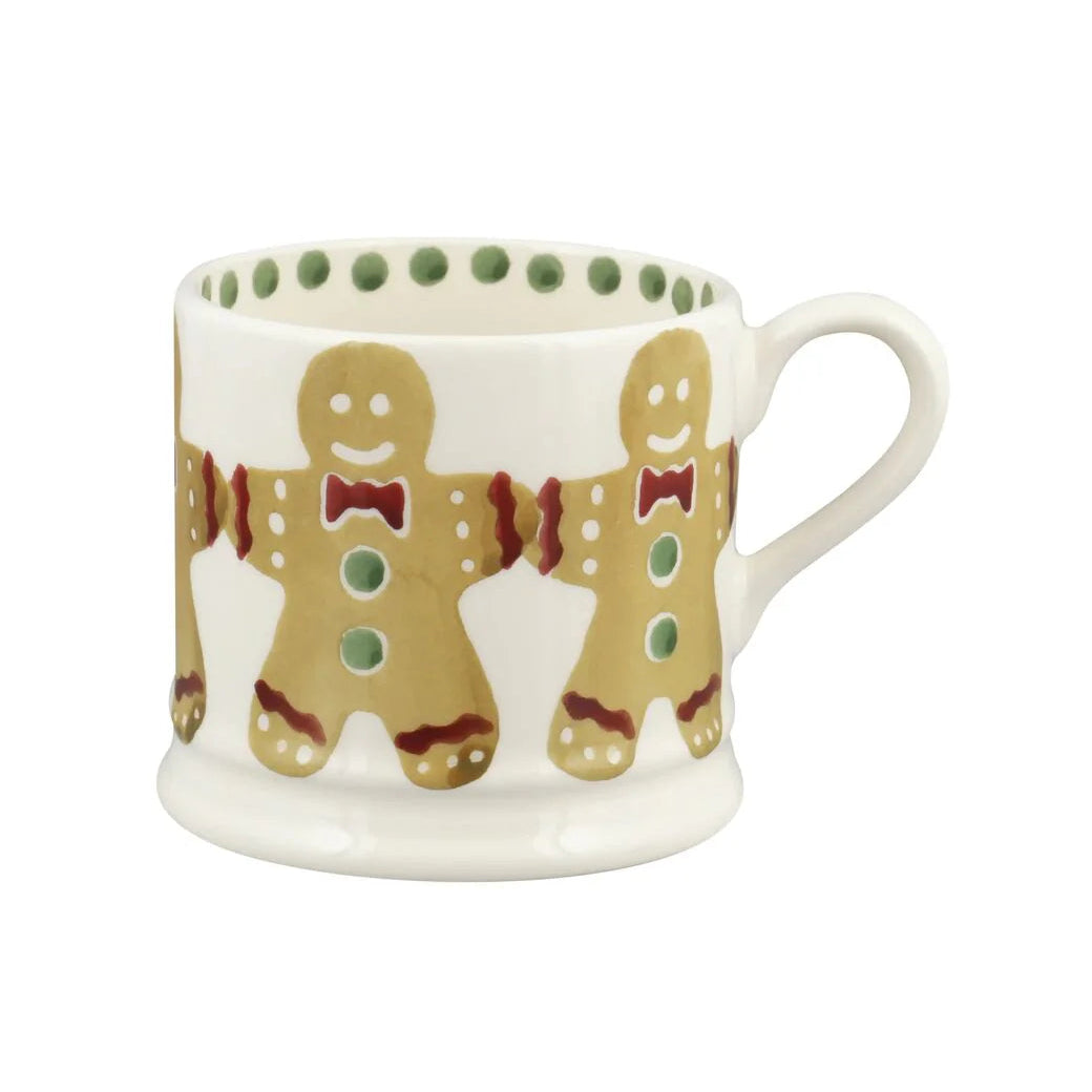 Emma Bridgewater Gingerbread small Christmas mug with festive gingerbread design and holiday-themed pattern.