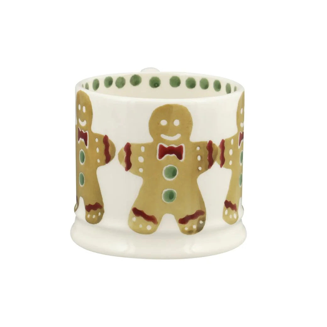 Emma Bridgewater Gingerbread Small Mug with festive gingerbread and holiday-themed design, perfect for Christmas gatherings.
