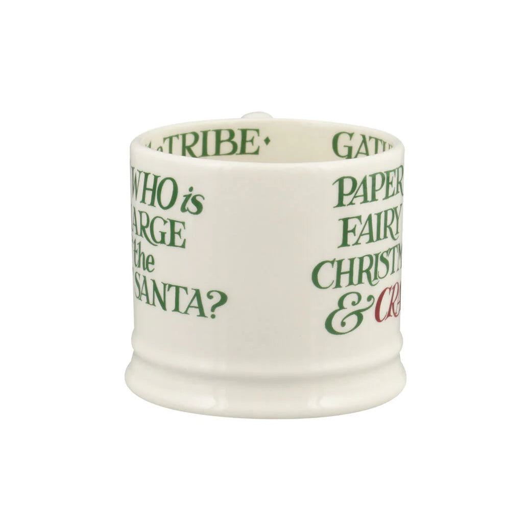 Emma Bridgewater Christmas Toast Crackers small mug with festive toast and cracker design, featuring holiday-themed artwork.