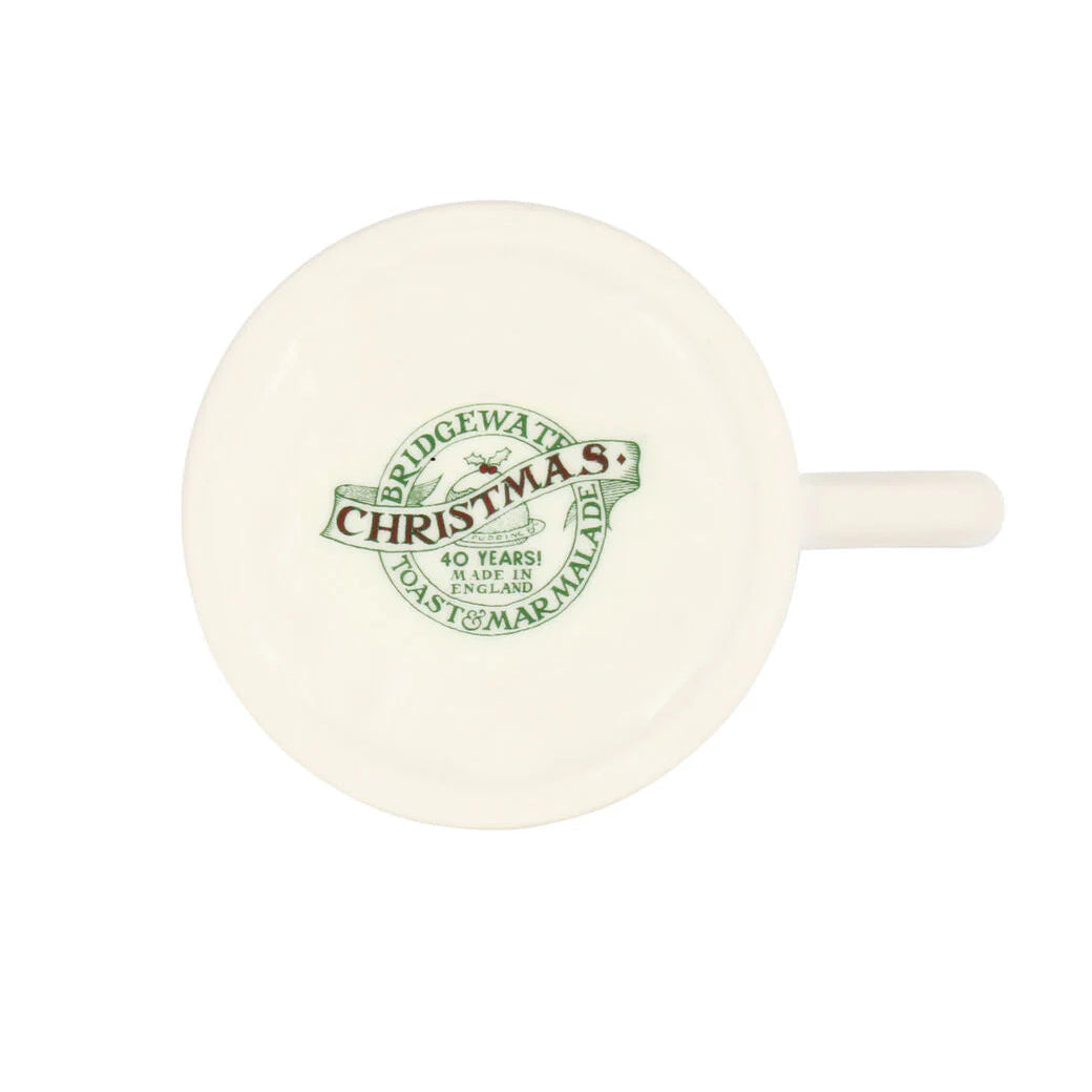 Emma Bridgewater Christmas Toast Crackers small mug featuring festive toast and cracker design on white ceramic.