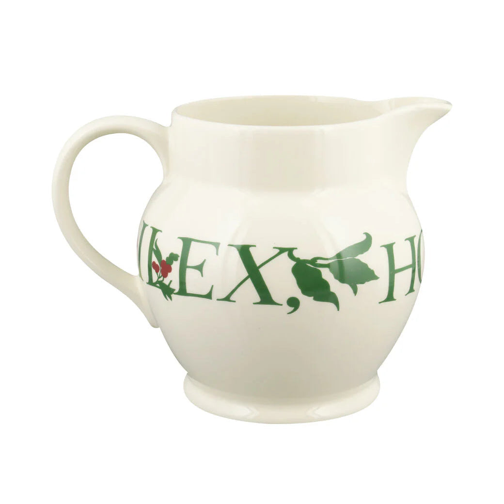 Emma Bridgewater Christmas Toast Holly &amp; Ivy 3 Pint Jug with festive holly and ivy design on ceramic surface.