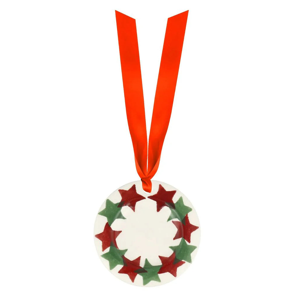 Emma Bridgewater Christmas Stars tiny plate decoration with festive star design for holiday decor, featuring colorful patterns.