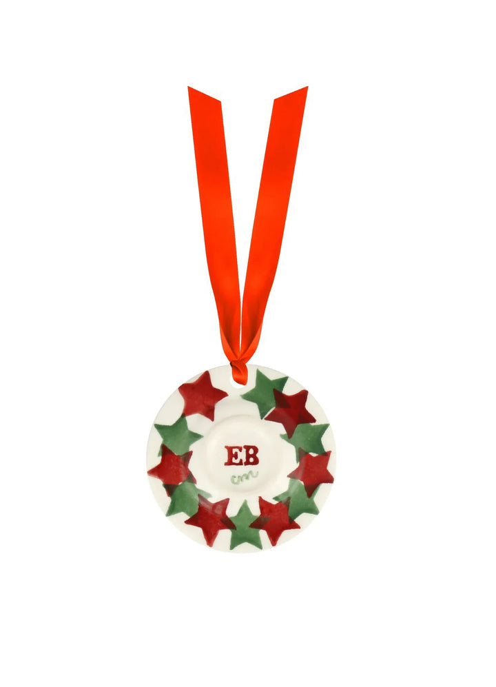 Emma Bridgewater Christmas stars tiny plate decoration featuring festive star patterns on a small ceramic plate.
