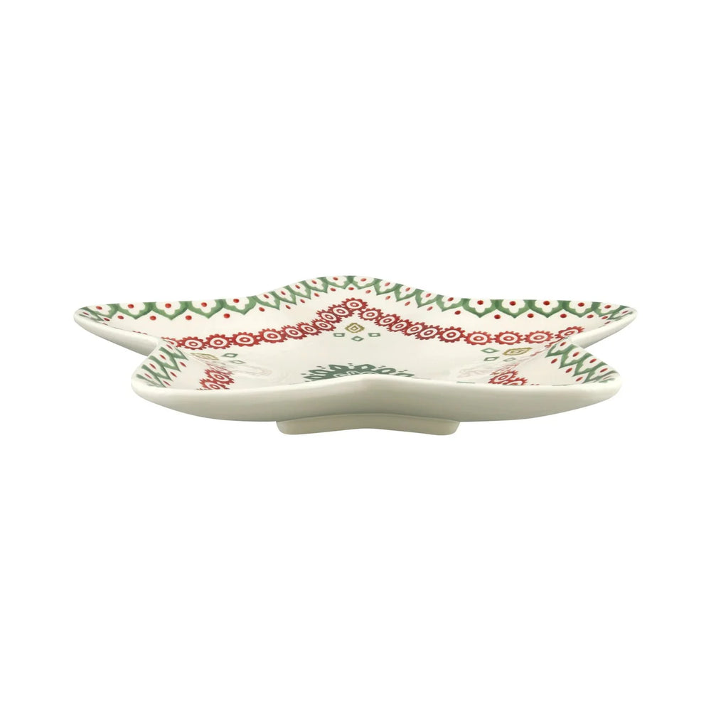 Emma Bridgewater Christmas Joy medium star plate with festive holiday design featuring stars and Christmas motifs.