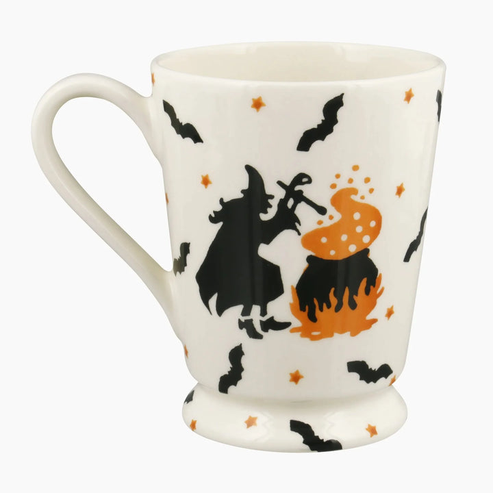 Emma Bridgewater Wise Witches Cocoa Mug featuring whimsical witch illustrations on a ceramic mug.