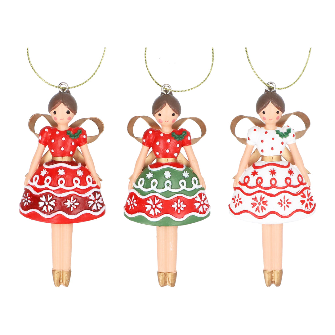 Gisela Graham Resin Alpine Fairy Christmas Decoration 8cm