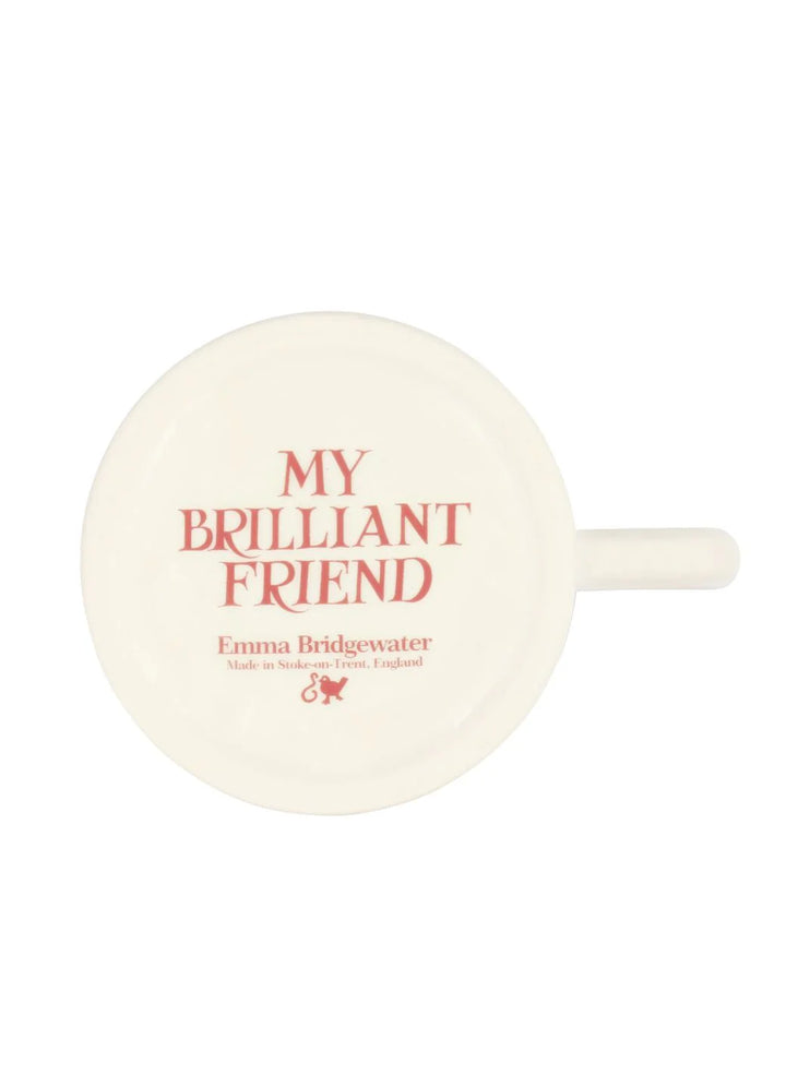 Emma Bridgewater Pink Toast My Brilliant Friend 1/2 Pint Mug