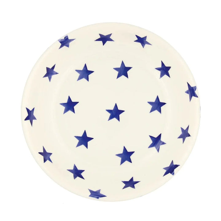 Emma Bridgewater Blue Star medium pasta bowl with blue star pattern on white ceramic interior and exterior design.