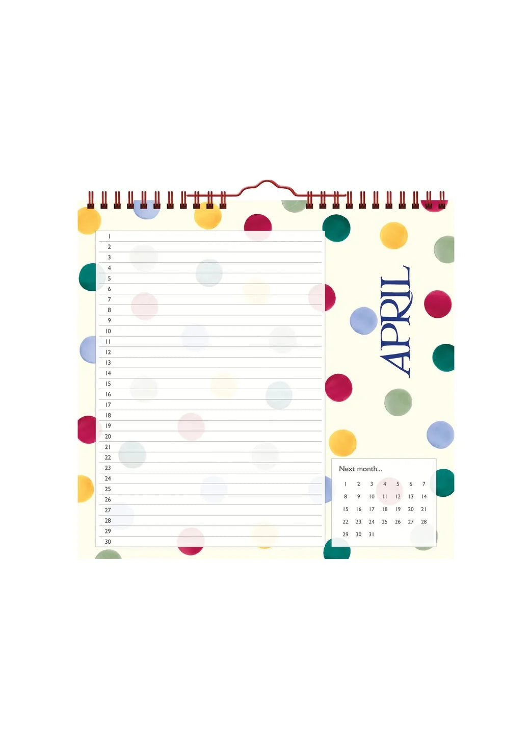 Emma Bridgwater Birthdays/Occasions Midi Calendar