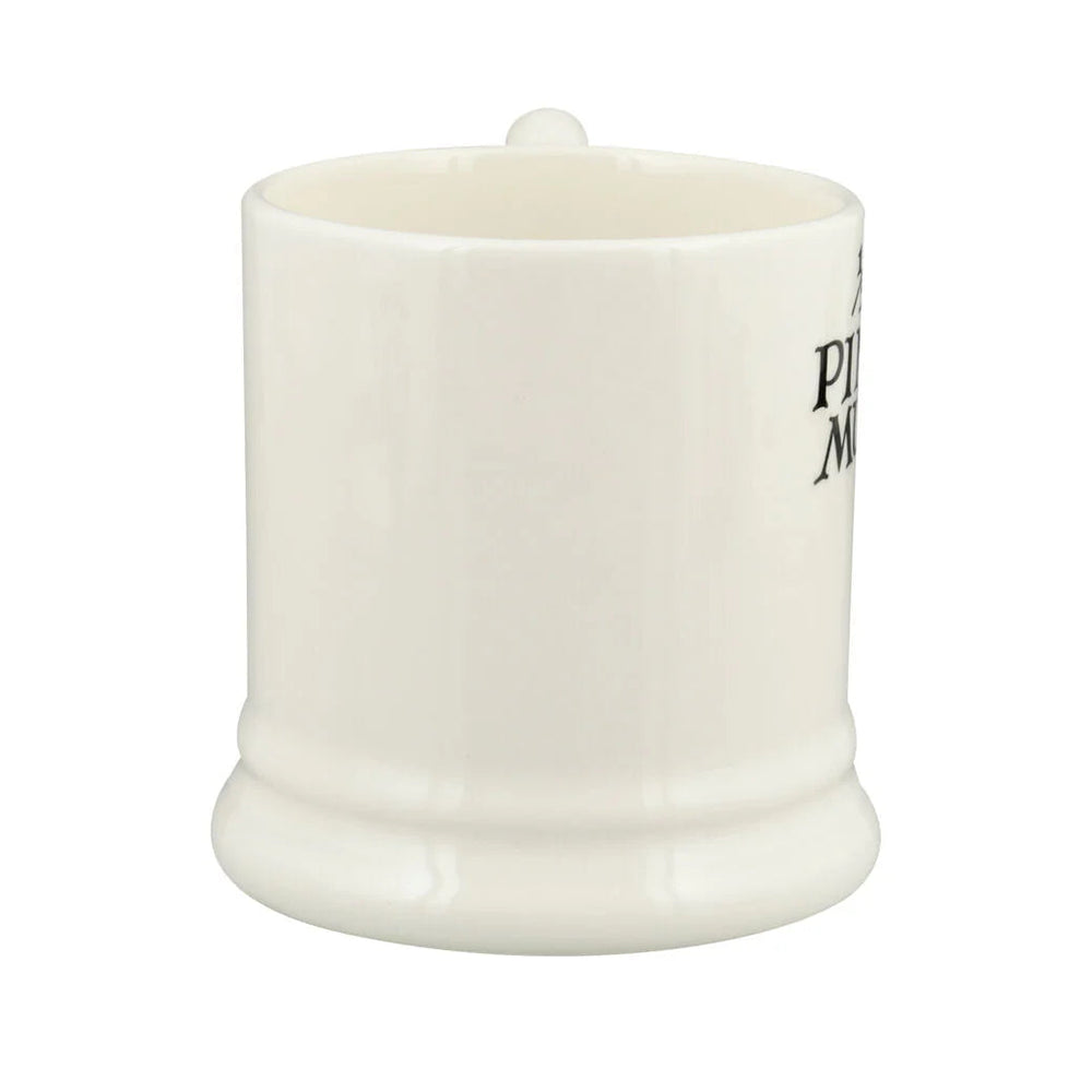 Emma Bridgewater Black Toast ½ Pint Mug with black and white toast pattern on ceramic ceramic mug