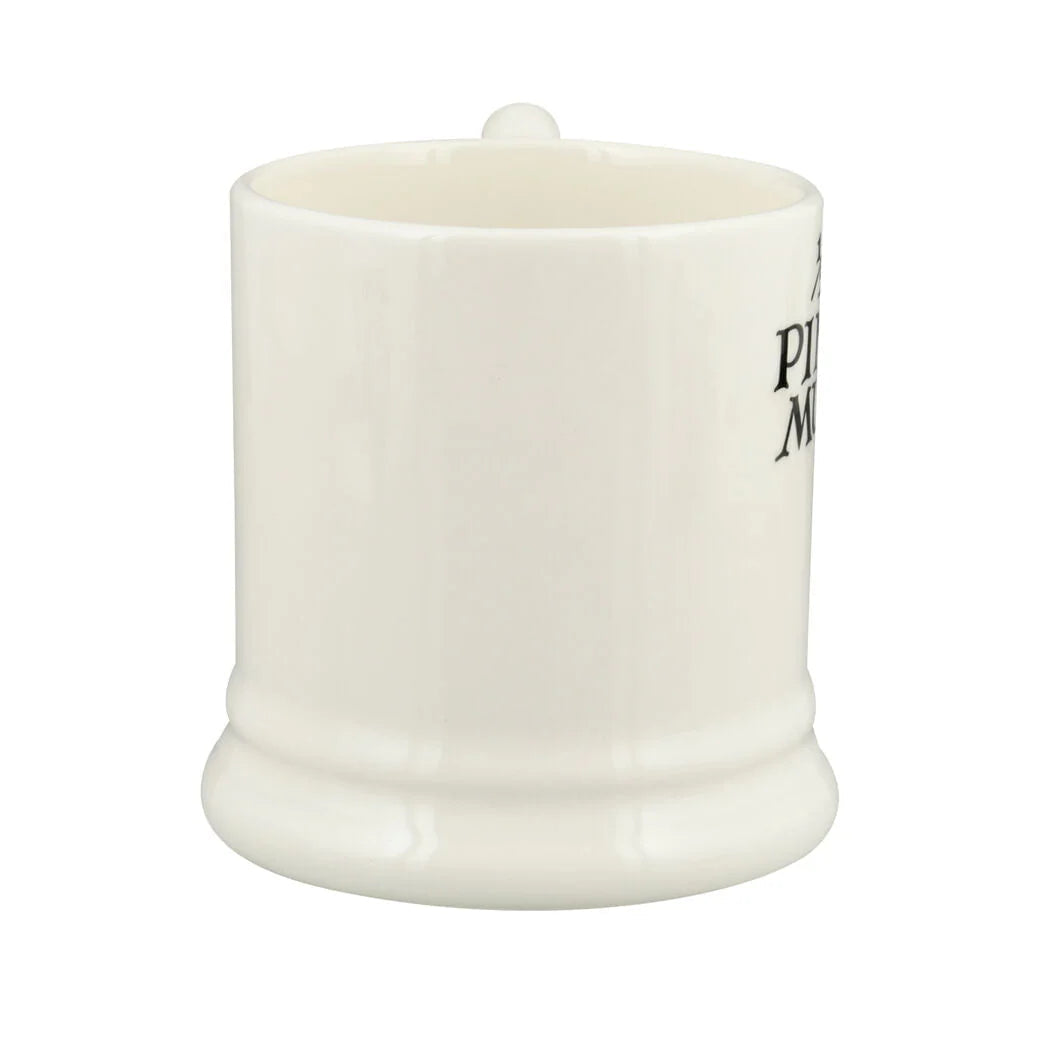 Emma Bridgewater Black Toast ½ Pint Mug with black and white toast pattern on ceramic ceramic mug