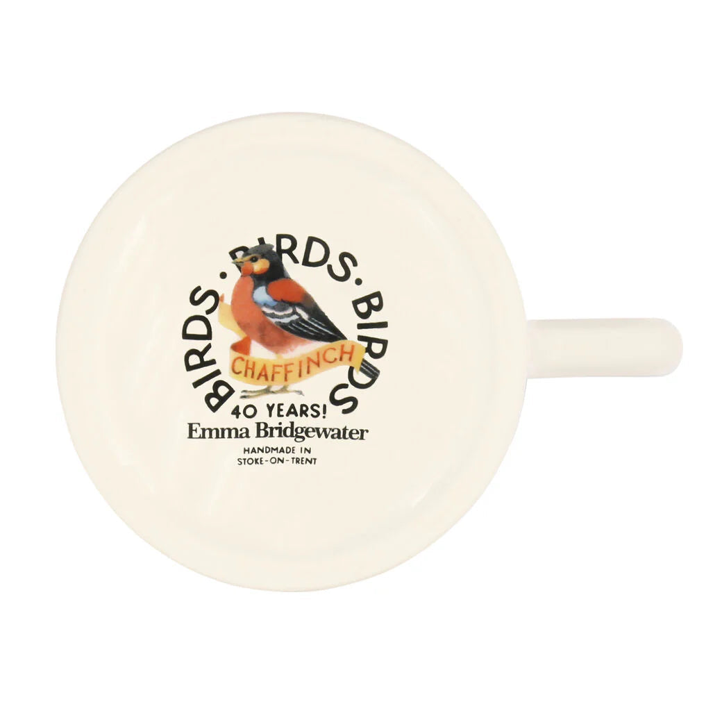 Emma Bridgewater Birds Chaffinch ½ Pint Mug featuring colorful bird illustration on ceramic mug.