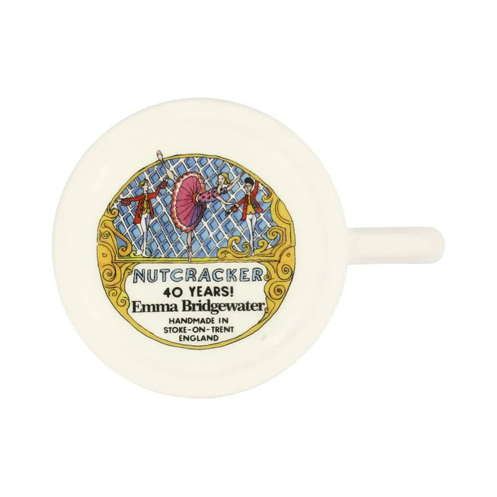 Emma Bridgewater Ballet Half Pint Mug with festive Christmas design featuring ballet dancers and holiday motifs.