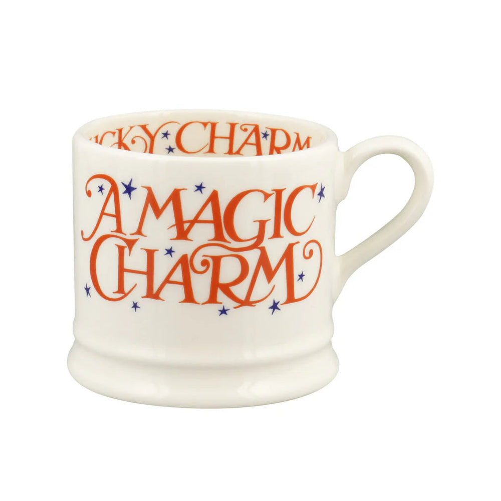 Emma Bridgewater Halloween Toast Magic Charm small mug with spooky toast design, featuring orange and black Halloween-themed artwork.