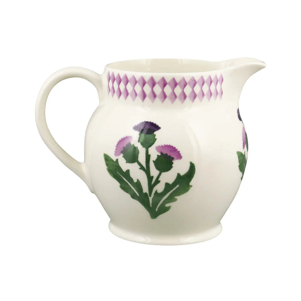 Emma Bridgewater Thistle 1½ pint ceramic jug with a floral Thistle pattern, ideal for serving or decorative use.