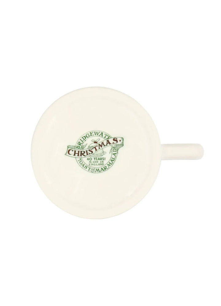Emma Bridgewater Christmas Toast Best Of Friends 1/2 Pint Mug featuring festive holiday design and cheerful toast imagery.