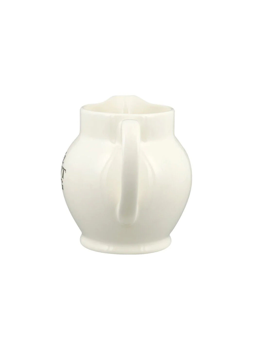 Emma Bridgewater Black Toast ½ Pint ceramic jug with black and white toast pattern, ideal for kitchen or table use.