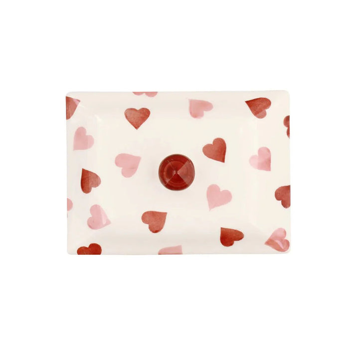 Emma Bridgewater Pink Hearts Small Butter Dish