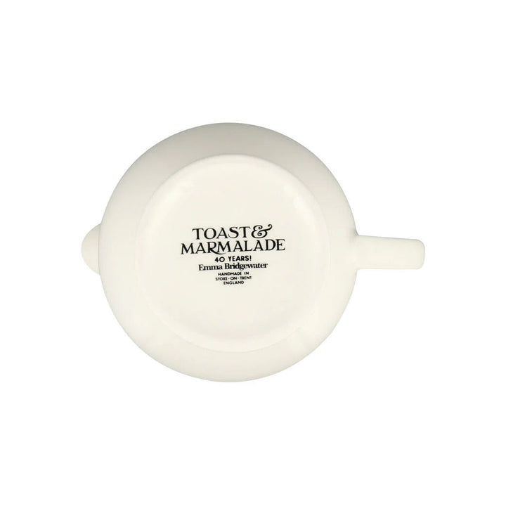 Emma Bridgewater Black Toast Jersey Cream ½ pint ceramic jug with black toast design, displayed on a white background.