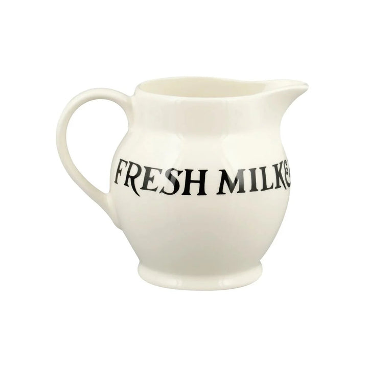 Emma Bridgewater Black Toast Jersey Cream ½ Pint Jug with black toast pattern and cream background, ceramic tableware for kitchen decor