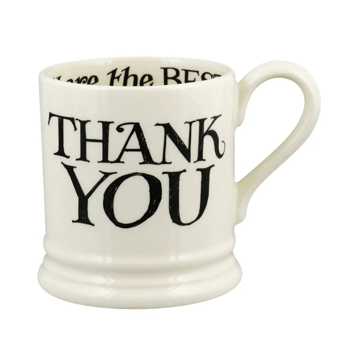 Emma Bridgewater Black Toast Thank You ½ Pint Mug