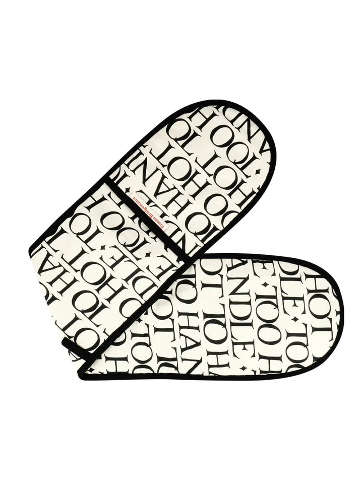 Emma Bridgewater Black Toast Double Oven Glove &amp; Tea Towel Set
