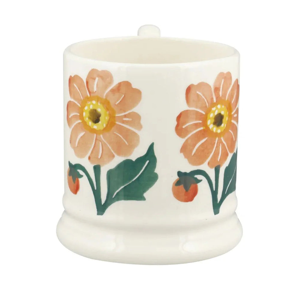 Emma Bridgewater Flowers Dahlia ½ Pint Mug with colorful dahlia floral pattern on ceramic mug.