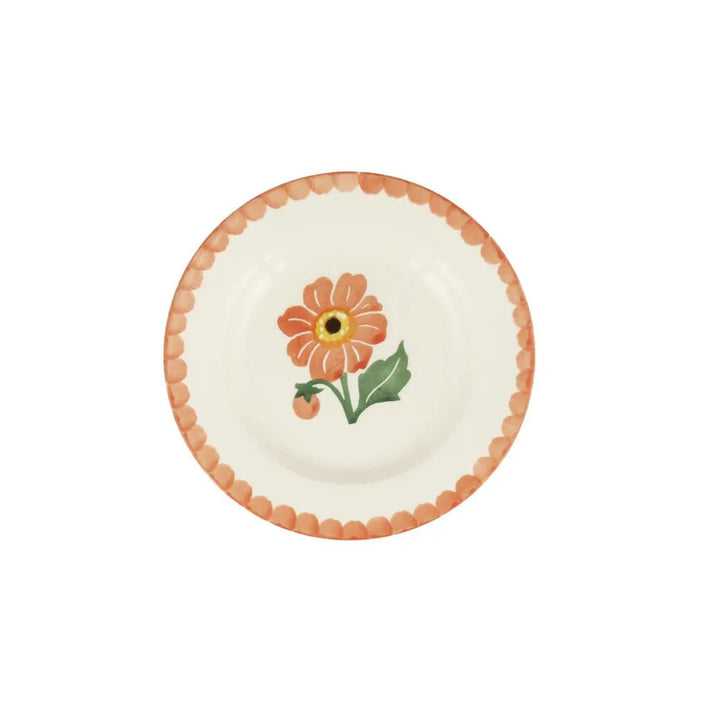 Emma Bridgewater Flowers Dahlia 6½" side plate with colorful dahlia flower design on ceramic background
