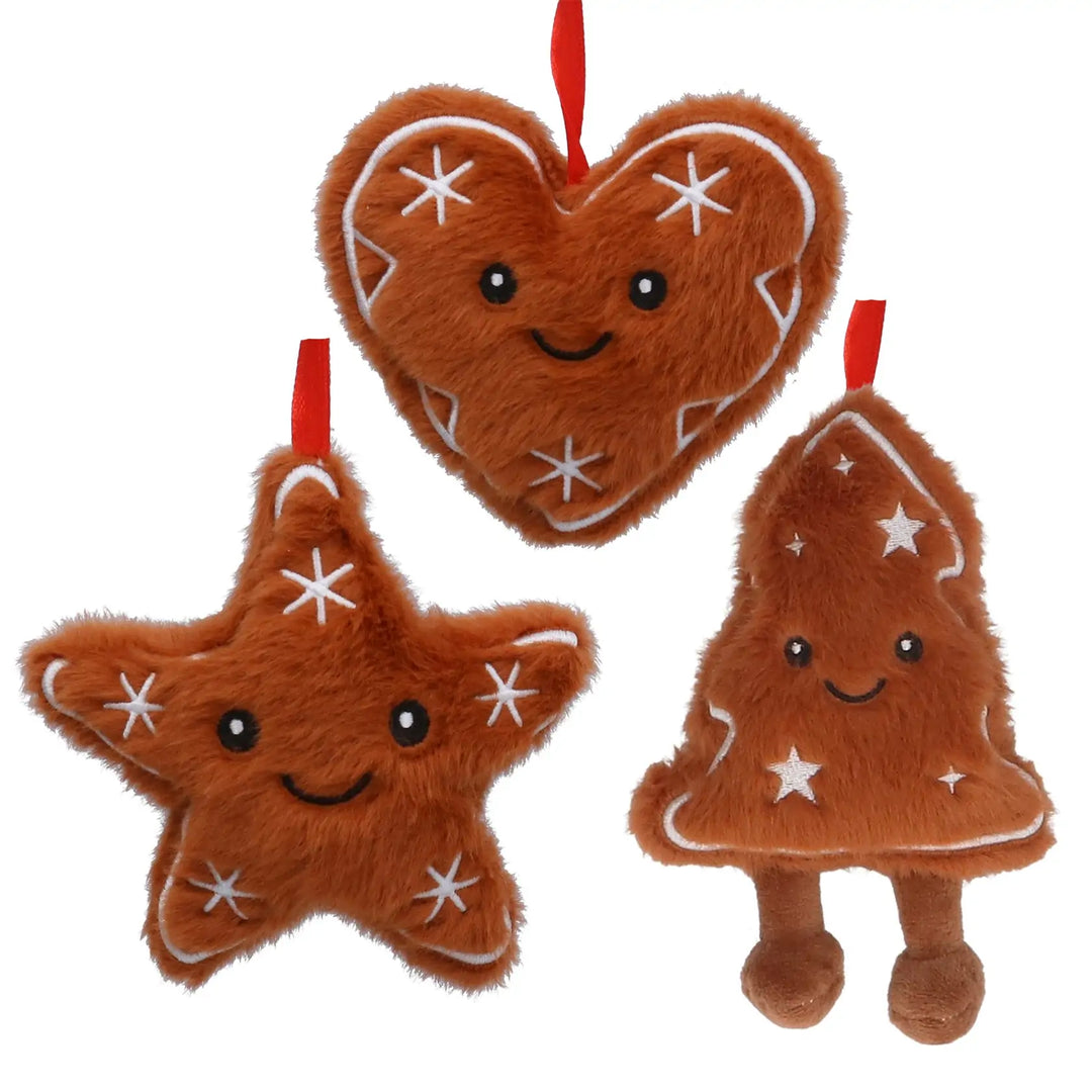 Fabric Dec, 12cm - Happy Gingerbread, 3as