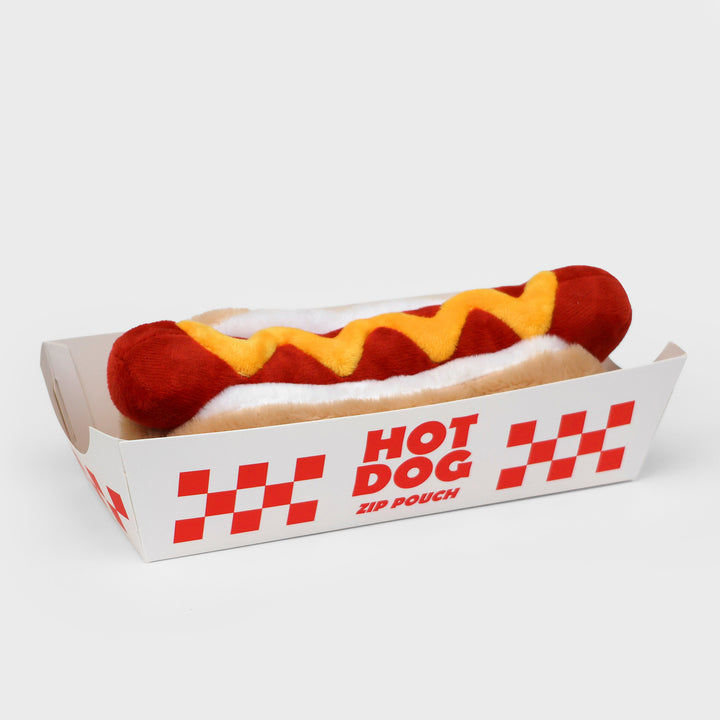 Plush Hot Dog Zip Case