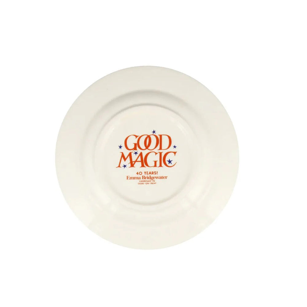 Emma Bridgewater Halloween Toast small side plate featuring a festive autumn design, 6.5-inch ceramic dish for seasonal tableware.