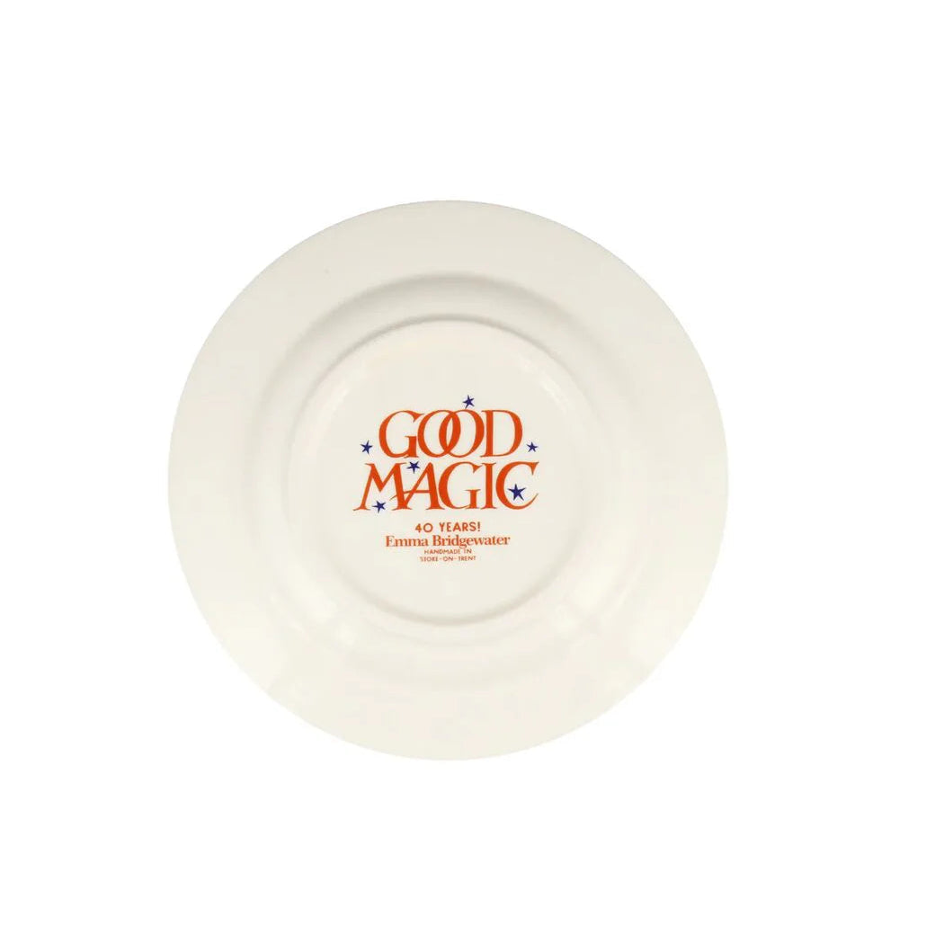 Emma Bridgewater Halloween Toast small side plate featuring a festive autumn design, 6.5-inch ceramic dish for seasonal tableware.