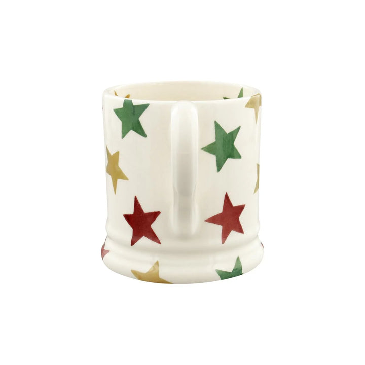 Red, Green &amp; Gold Star 1/2 Pint Mug