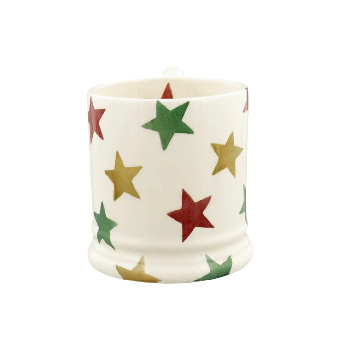 Red, Green &amp; Gold Star 1/2 Pint Mug